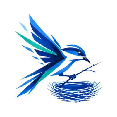 A bird building a nest