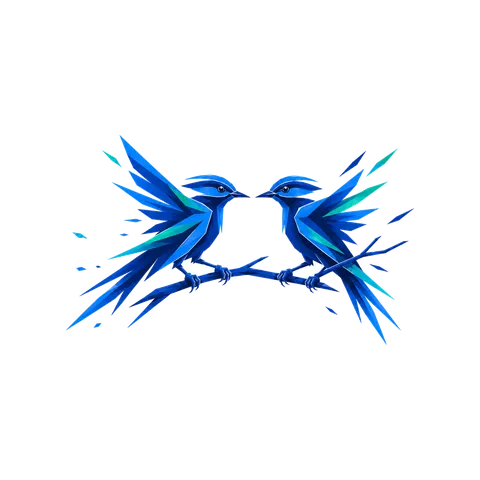Two birds in conversation on a branch