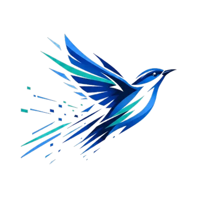 A bird flying away