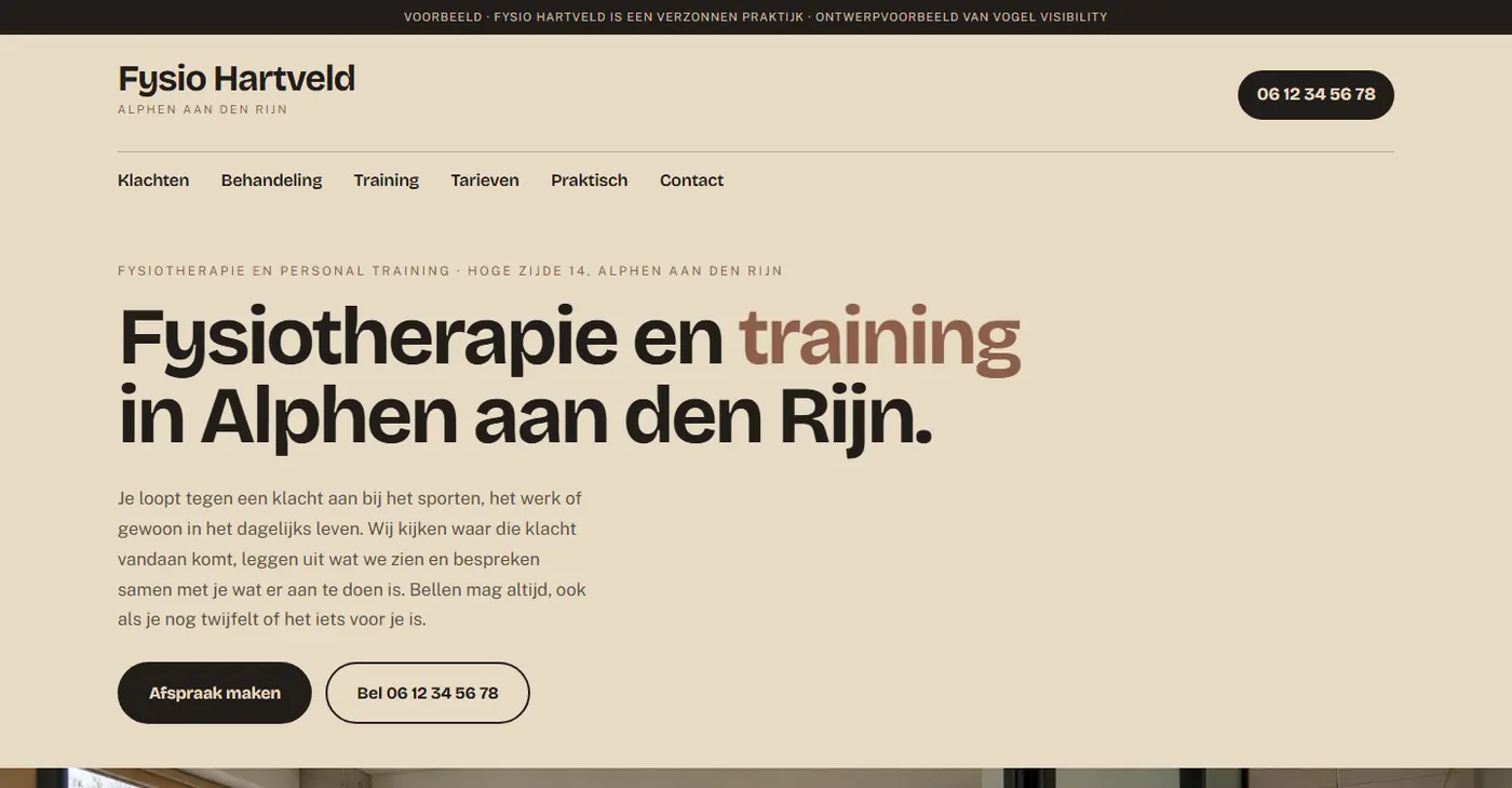 Voorbeeld van ontwerprichting D, warm en uitgesproken