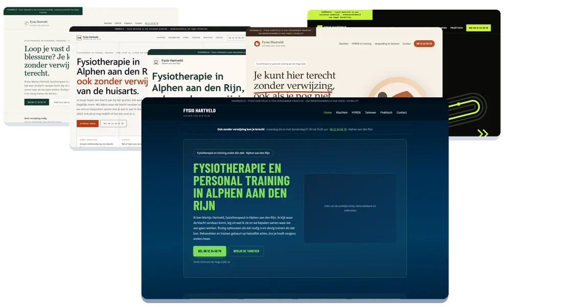 Dezelfde praktijk in zes verschillende stijlen